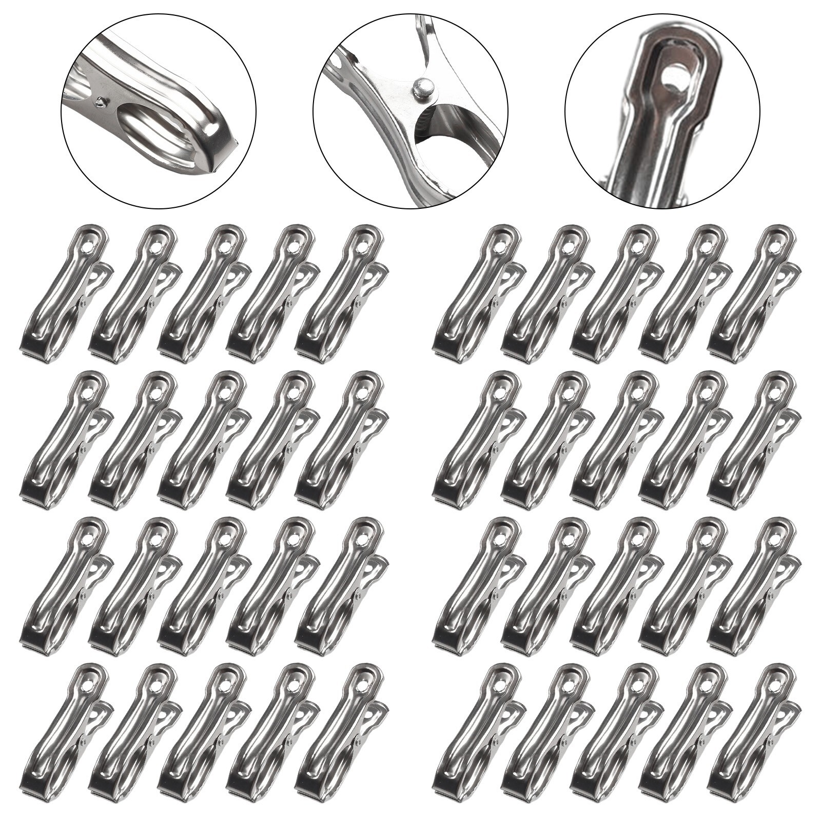 40 PCS Stainless Steel Greenhouse Clips Versatile Gardening Accessories