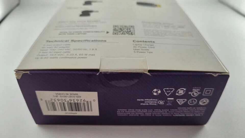 Lote 10 piezas de Cargador Universal para Laptop Targus APA92US 65W AC Ultra Delgado Foto 4 de 4