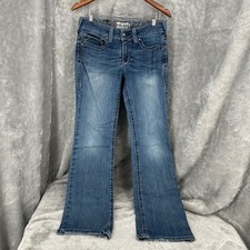 Ariat Real Denim Women Jeans Bootcut Blue Wash Embroidered Pockets Size 29R