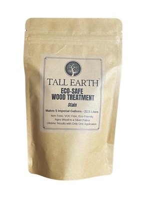 Tall Earth Eco-Safe Wood Treatment, Non-Toxic Stain, Silver Gray Patina, 5 Ga...