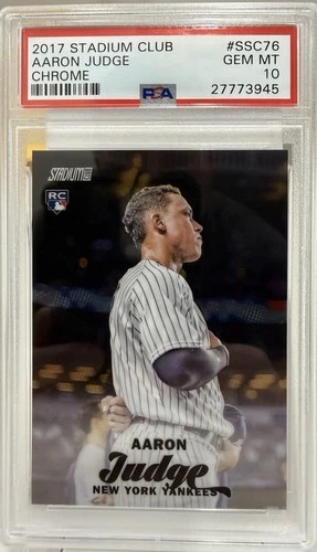 2017 Topps Stadium Club - Aaron Judge (RC) CHROME PSA 10🔥 SCC-76 NY Yankees SP