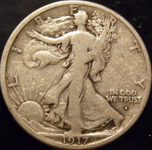 1917-S Obverse Walking Liberty Half Dollar Choice Original Fine/VF