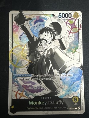 One Piece Monkey. D. Luffy ST29-001 (ALT ART) Leader Card Egghead Englisch