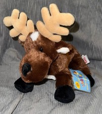 Ganz Webkinz Brown Reindeer Plush Stuffed Animal HM137 NO CODE 9 Inch