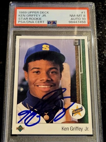 1989 Upper Deck Star Rookie Ken Griffey Jr #1 Autograph PSA/DNA Cert- BOLD AUTO!