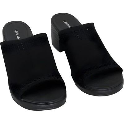 LifeStride Bzees Ella Washable Block Heel Black Fabric US 10M EU 41