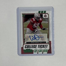 2021 Panini Contender Draft Picks Ticket Rookie Green Auto #197 Wyatt Davis /49