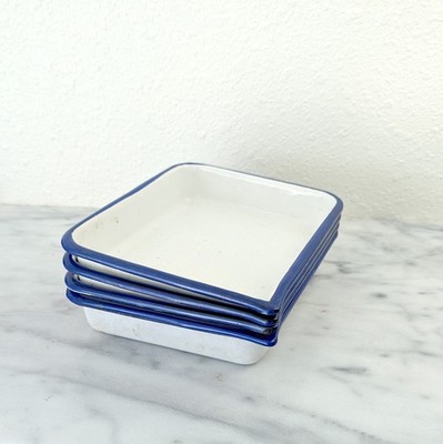 Industrial Vtg Cesco Enamel Metal 9x7'' Acid Resistant Photographic Trays