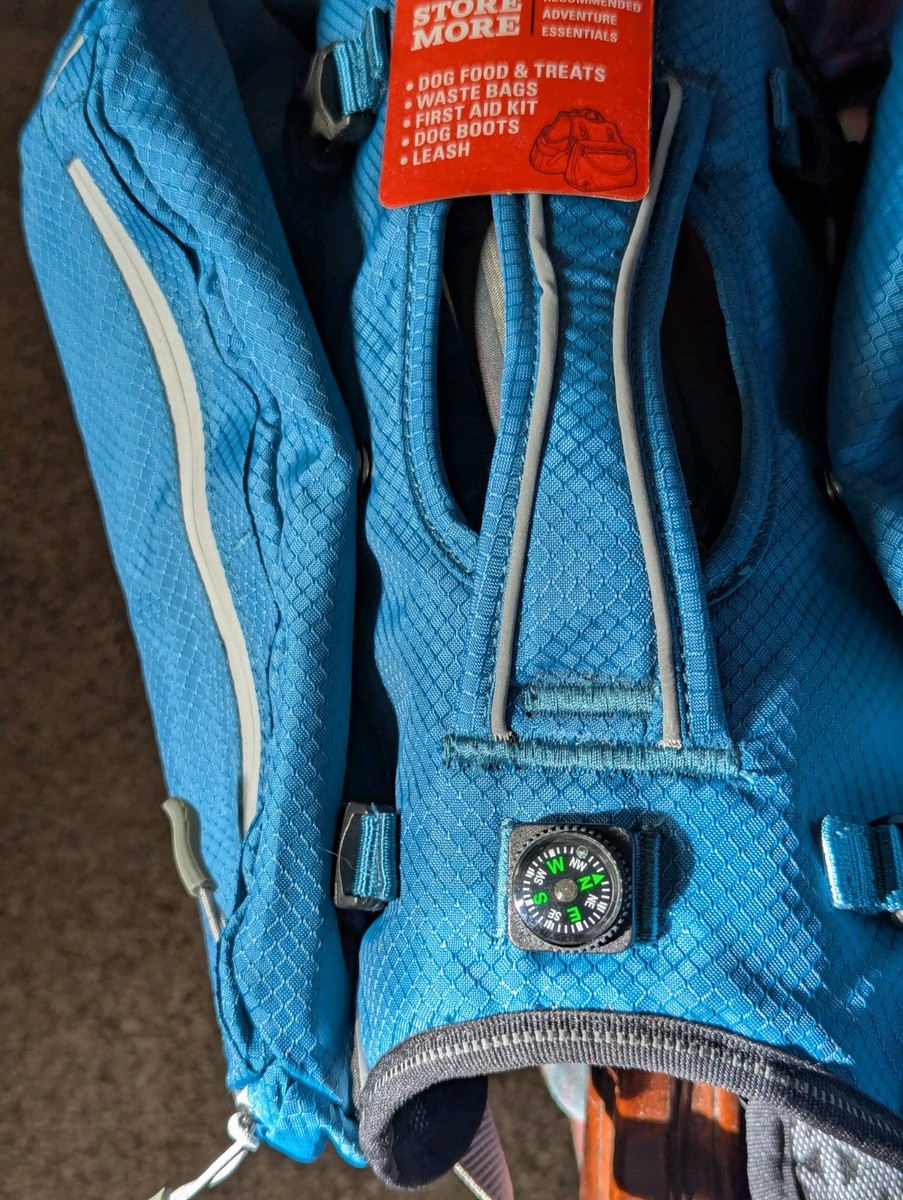 Arcadia Trail Ultimate Backpack Dog Harness Blue Compass