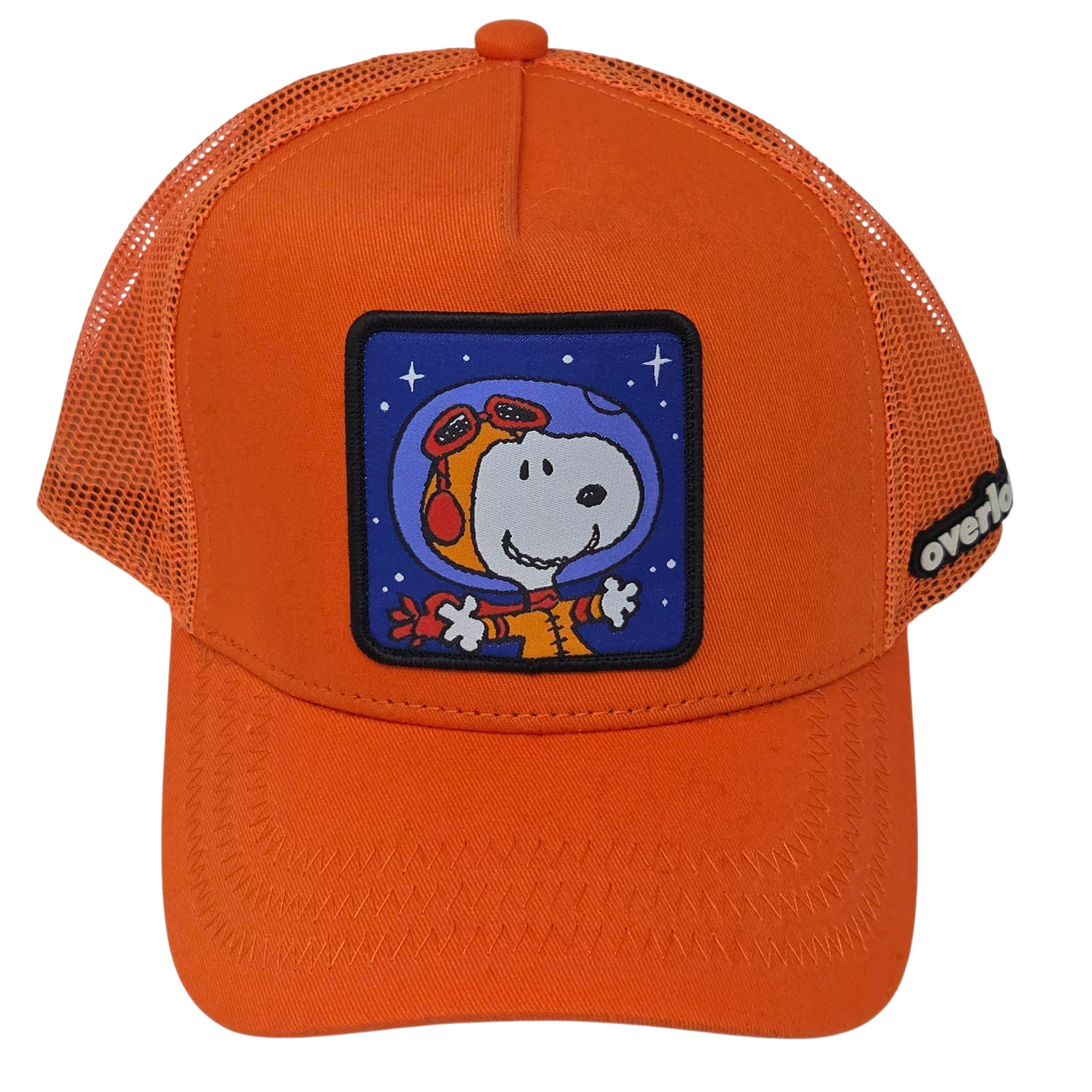 Overlord Peanuts Trucker Hat Cap Orange Astronaut Space Snoopy Woodstock