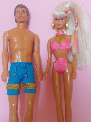 BARBIE UND KEN SPLASH'N COLOR MATTEL 1996