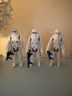3 Vintage Star Wars Imperial Stormtrooper Hoth Battle Gear Figure 1980 Complete