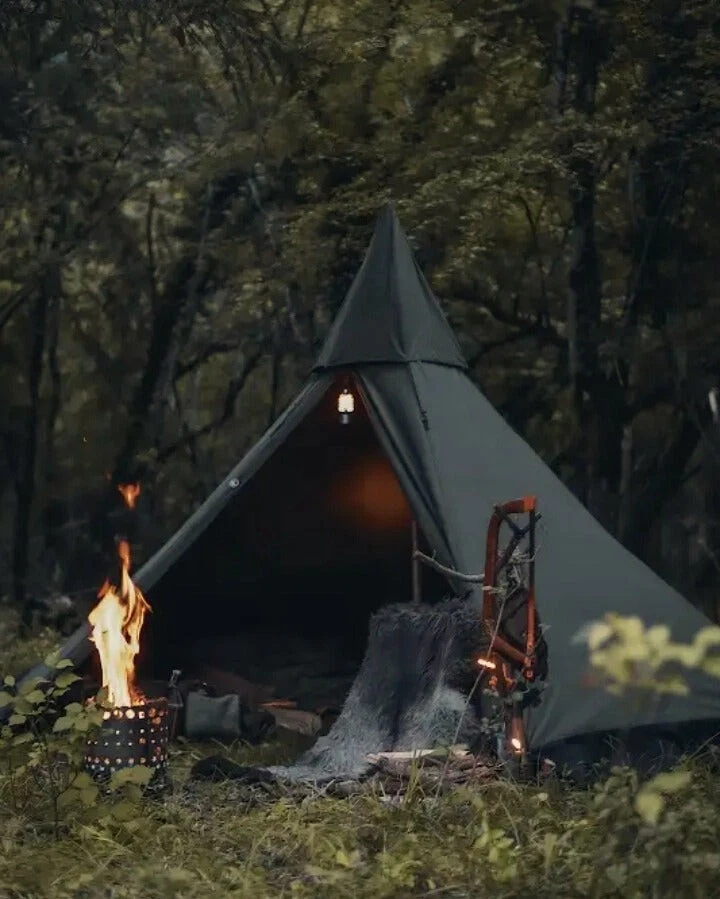 Lavvu Canvas Tent 2P Raido Olive Green Bushcraft Camping Outdoor