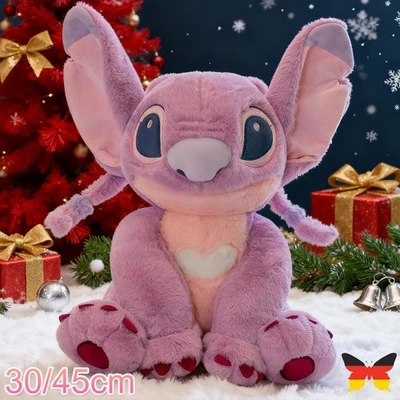 MARKENLOS 30/45CM Lilo Stitch Disney Kuscheltier Plüsch Stofftier Cuddly Rosa Geschenk DHL