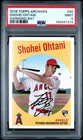 2018 Topps Archives Shohei Ohtani #50 Swinging Bat Variation SP PSA 9