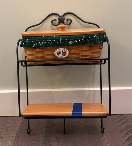 Iron Rack 3 Tier Longaberger Wrought Iron 2 Tier Envelope Wall Rack 3 Hooks, Shelf, and ...