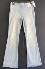 Abercrombie Kids High-Rise Pull-On Flare Jeans 13/14 Light Wash Girls NWT