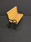 DOLLHOUSE BEAUTIFUL VINTAGE WOOD & METAL BENCH  CLASSIC STYLE FURNITURE ADORABLE — photo 1