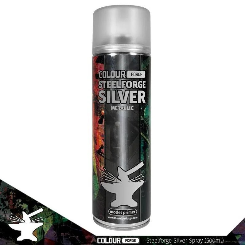 Colour Forge Steelforge Silver Spray 500ml | Metallic UK Only | Warmodels