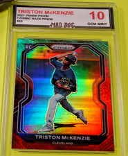 TRISTON McKENZIE Rookie**2021 Panini PRIZM**COSMIC HAZE--GEM Mint 10***INDIANS