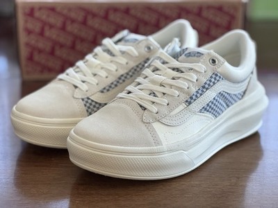 Vans Old Skool Overt ComfyCush Lux Check Marshmallow VN0005WJCCZ Mens 8.5 NIB