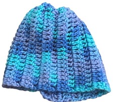 Handmade Crochet Beanie Cap Hat Multi Colored Toddler Kids Size