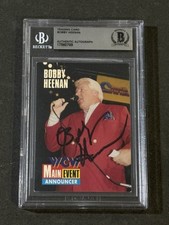 BOBBY HEENAN 1995 CARDZ WCW MAIN EVENT SIGNED AUTOGRAPHED CARD BAS AUTHENTIC