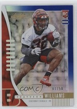 2019 Panini Absolute Rookie Blue Spectrum 1/50 Trayveon Williams #150 fs9