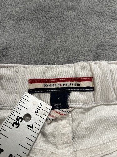 Tommy Hilfiger Jeans Girls 7 White Denim Arc Tapered - Picture 11 of 15