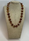 Vintage Brown Agate Beaded Necklace 66.4g — photo 1
