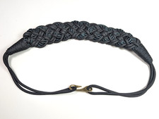 Vintage 80's 90's Statement Belt Black Braid Rope Cord 36" Ladies Dress 2" Belt