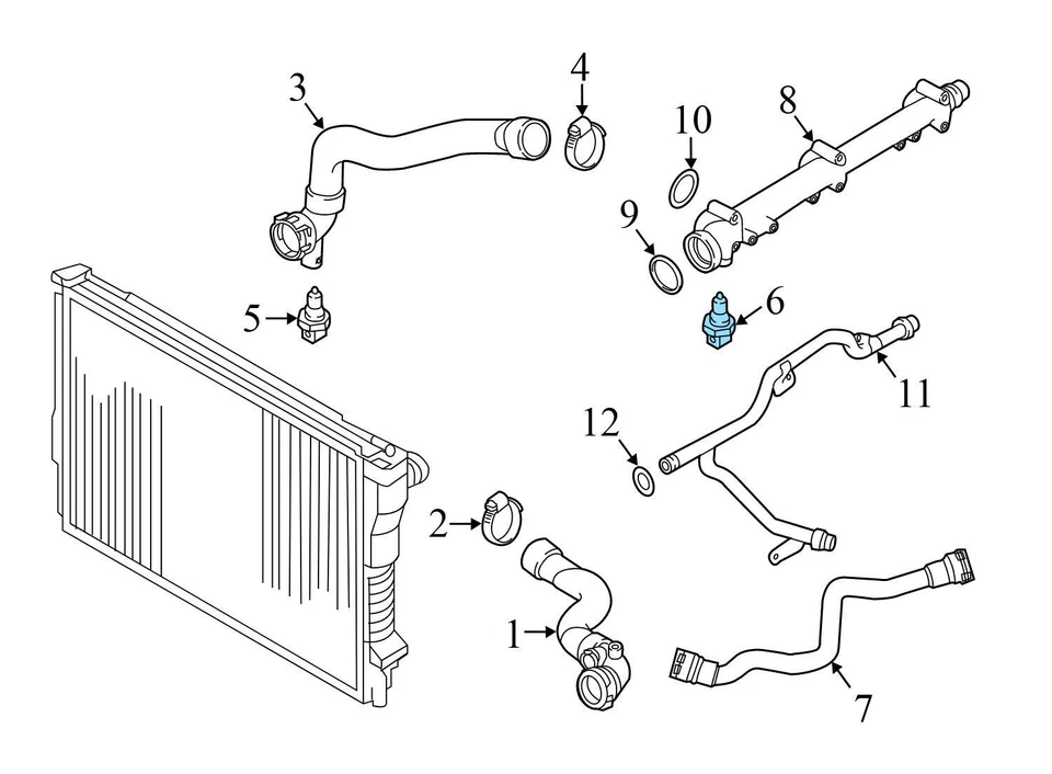 2003-2008 2010-2015 BMW 760LI - Coolant / OIL TEMP Sensor 1433076 - Image 3 of 4