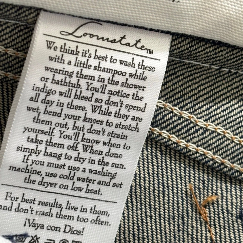 Pantalones de mezclilla informales rígidos índigo lavado oscuro talla 25 Loomstate Genesis para mujer Foto 4 de 4