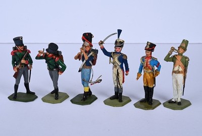 Vintage Historex 54mm Napoleonic Soldiers Hand Painted (Lot of 6)
