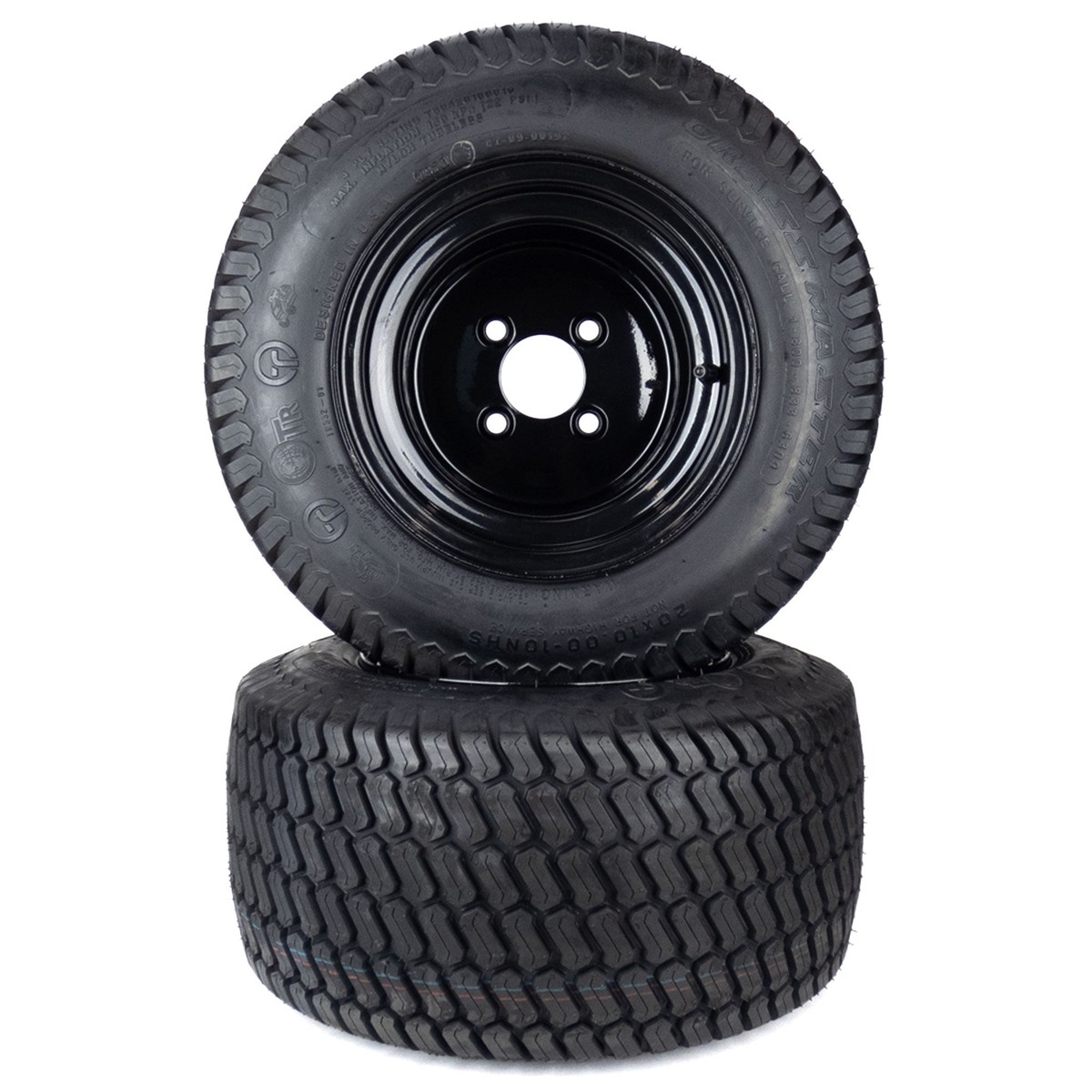 2) Turf Tire Assemblies 20x10.00-10 Fits Scag Freedom Z 48
