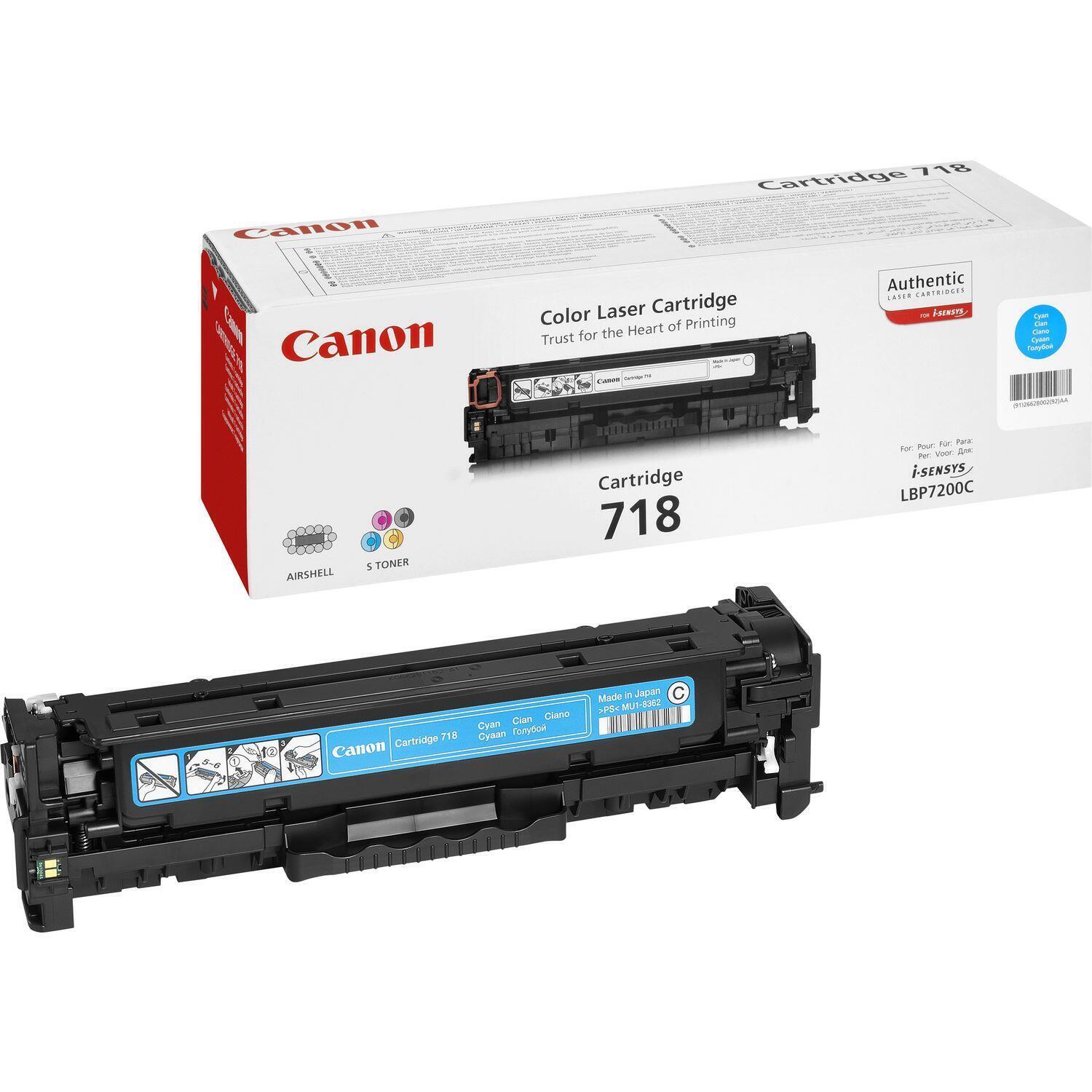 Оригинальный тонер Canon 718C голубой 2.900 г (2661B002)
