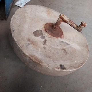 Antique Stone Grinding Wheel Millstone Wheel Sharpening Stone 16" x 2.5"