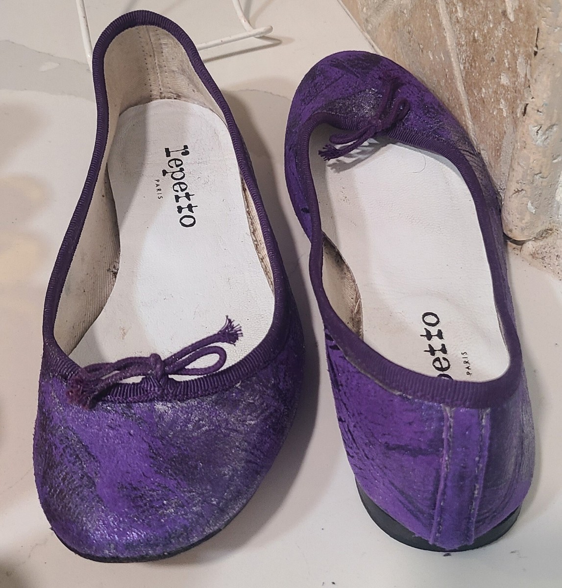 Repetto ballet flats purple shimmer size 37 us 6.5 | eBay