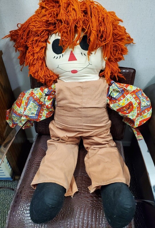Very Large 1970's 48” Knickerbocker Raggedy Ann Doll