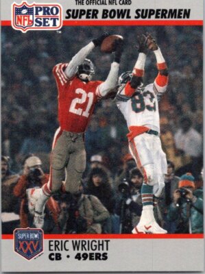 1990 Pro Set Super Bowl XXV Silver Anniversary -    #107 Eric Wright