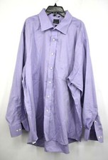 Chaps Men Periwinkle Button Up Long Sleeve Business Career Dress Shirts 18½