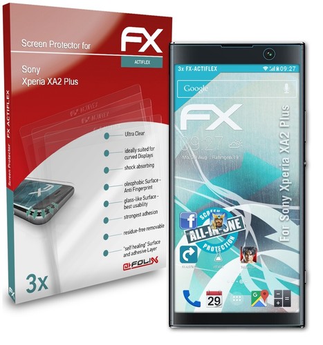 atFoliX 3x Film Protection d'écran pour Sony Xperia XZ Protecteur d