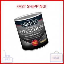 1 qt Minwax 63005 Clear Fast-Drying Oil-Based Polyurethane, Semi-Gloss