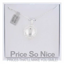 Things Remembered Tone Crystal Oval Locket Necklace