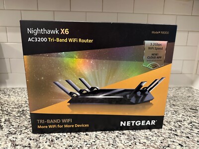 NETGEAR R8000P Nighthawk 1000 Mbps 4 Port Tri-Band WiFi Router ...