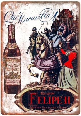 Spain Vintage Liquor Poster Retro Look Reproduction Metal Sign E1251