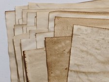 20 Sheets 11x17 Coffee Dyed Stained Paper  Junk Journal Scrapbook Paper Craft