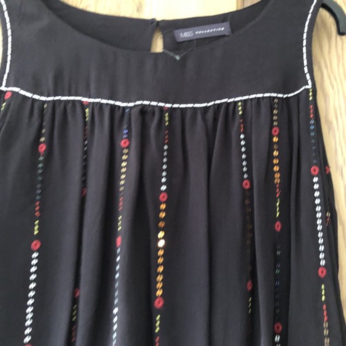 M & S collection ladies black mix sequinned bead short top size 16 BNWOT £29.50 - Picture 2 of 9