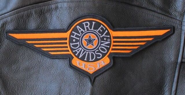  HARLEY  DAVIDSON  FAT BOY  LOGO RETRO 12 INCH JACKET  VEST  