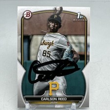 2023 1st Bowman Draft Carlson Reed #BD-11 Signed Pittsburgh Pirates
